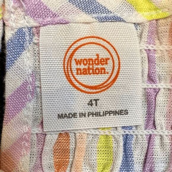 Rare Editions Bunny Top, Pants Set & Wonder Nation Top, Capri Set 2 4T Girls Out - Picture 4 of 4